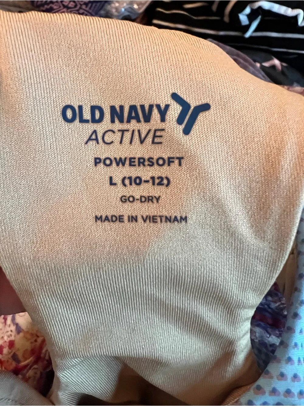 Kids Activewear Old Navy Light Blue Crop Tank built in bra size 10-12